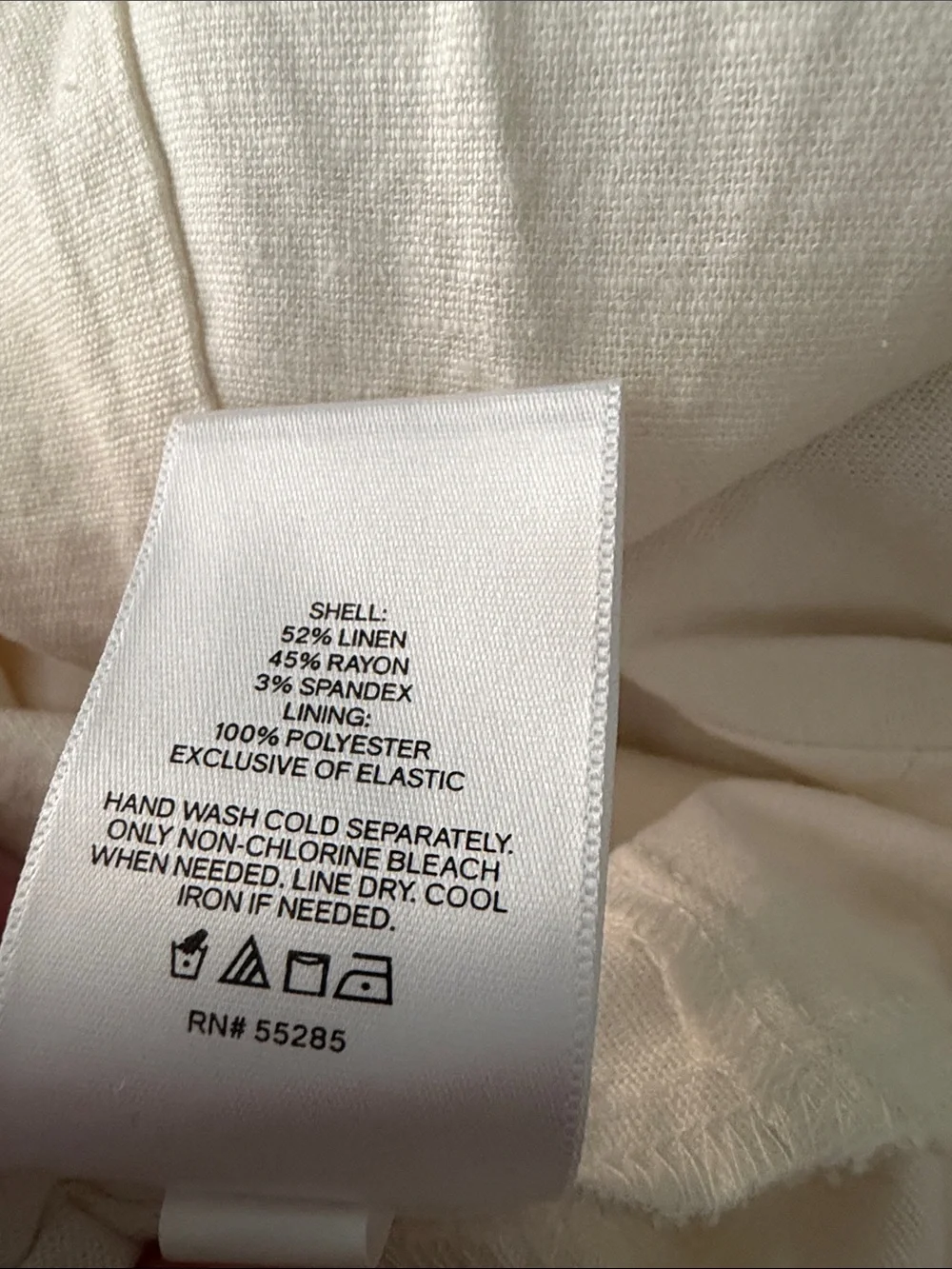 Express Women’s Cream Color Linen Mini Dress